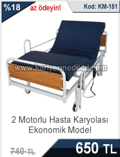 2 motorlu ekonomik hasta karyolası