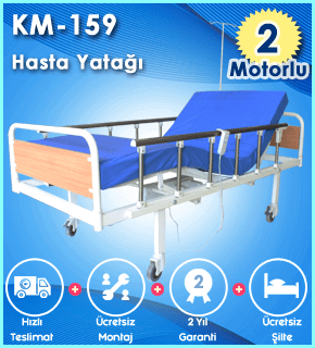 2 Hareketli Hasta Karyolası KM-159 Model