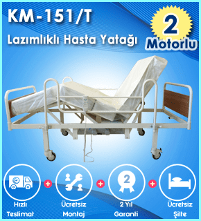 2 Hareketli Tuvaletli Hasta Karyolası KM-151/T Model