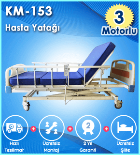 3 Hareketli Hasta Karyolası KM-153 Model