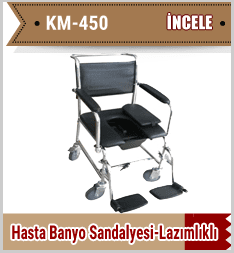 Lazımlıklı hasta banyo arabası 