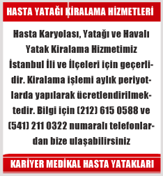 Hasta yatağı kiralama hizmetleri