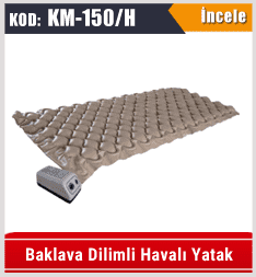 Baklava dilimli havalı hasta yatağı