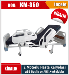 Kiralık 2 motorlu hasta karyolası