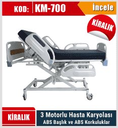 Kiralık 3 motorlu full abs hasta karyolası