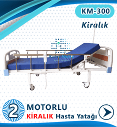 Kiralık dual motorlu abs başlıklı hasta karyolası