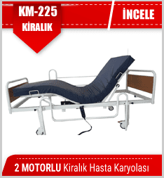 Kiralık 2 motorlu ekonomik hasta karyolası